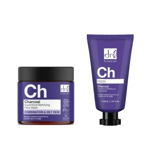 Dr Botanicals Dr Botanicals Charcoal Superfood Face Mask Duo Health & Beauty > Personal Care > Cosmetics > Skin Care > Skin Care Masks & Peels > Natural Face Masks > Charcoal Superfood Restoring Treatment Mask emmy-jane-boutique.myshopify.com