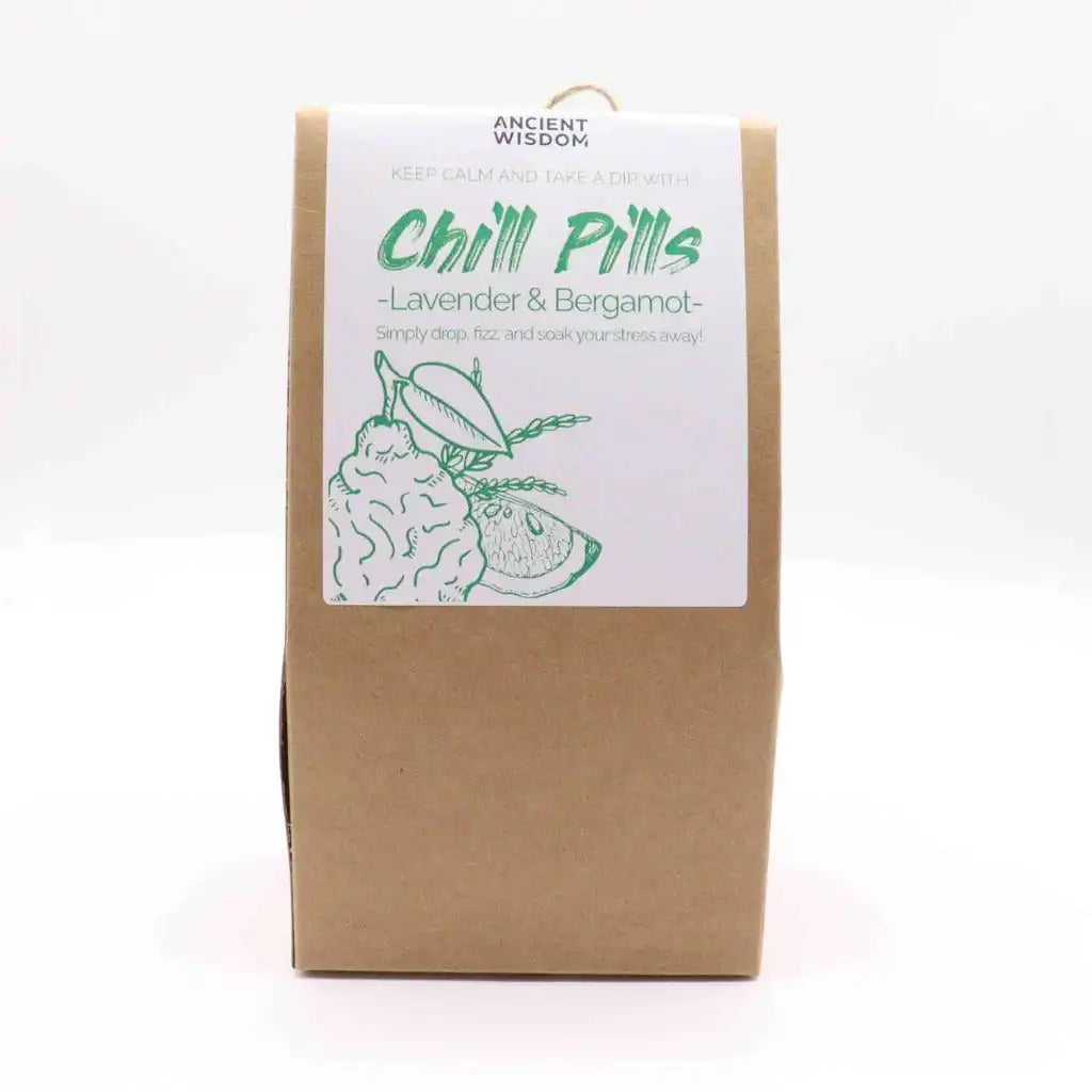 Ancient Wisdom Bath Bomb Gift - Chill Pill Gift Packs - Mini Bath Bomb Gift Set Health & Beauty > Personal Care > Cosmetics > Bath & Body > Bath Additives > Bath Bombs > Mini Bath Bombs with Essential Oils > Aromatherapy Bath Bomb Gift > Chill Pill Bath and Body Gift Set emmy-jane-boutique.myshopify.com