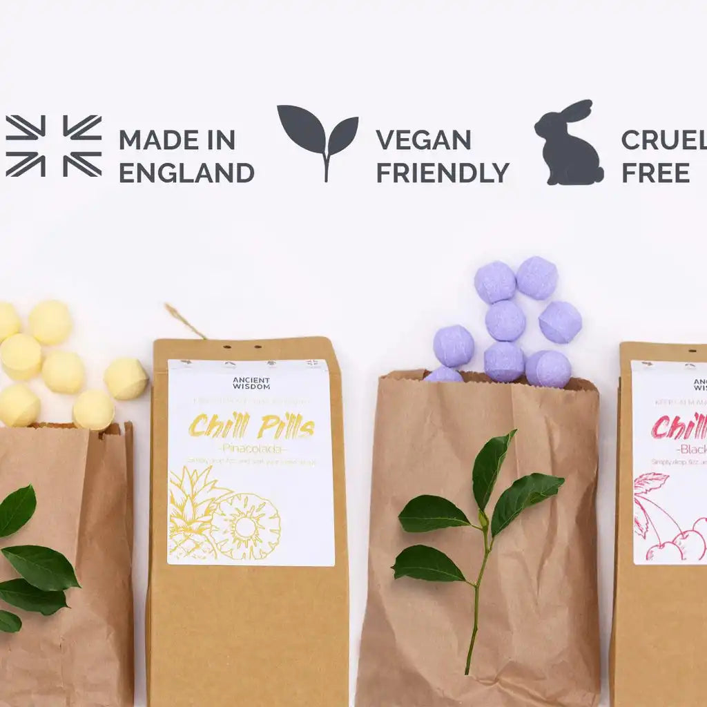 Ancient Wisdom Bath Bomb Gift - Chill Pill Gift Packs - Mini Bath Bomb Gift Set Health & Beauty > Personal Care > Cosmetics > Bath & Body > Bath Additives > Bath Bombs > Mini Bath Bombs with Essential Oils > Aromatherapy Bath Bomb Gift > Chill Pill Bath and Body Gift Set emmy-jane-boutique.myshopify.com