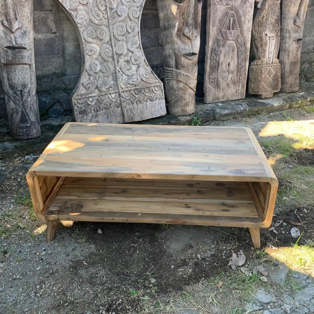 Ancient Wisdom Recycled Large Wooden Coffee Table Handmade From Indonesian Fishing Boats Furniture > Tables > Accent Tables > Coffee Tables > Recycled Wooden Coffee Tables > Large Wooden Coffee Tables > Handmade Coffee Tables Made From Indonesian Fishing Boats emmy-jane-boutique.myshopify.com