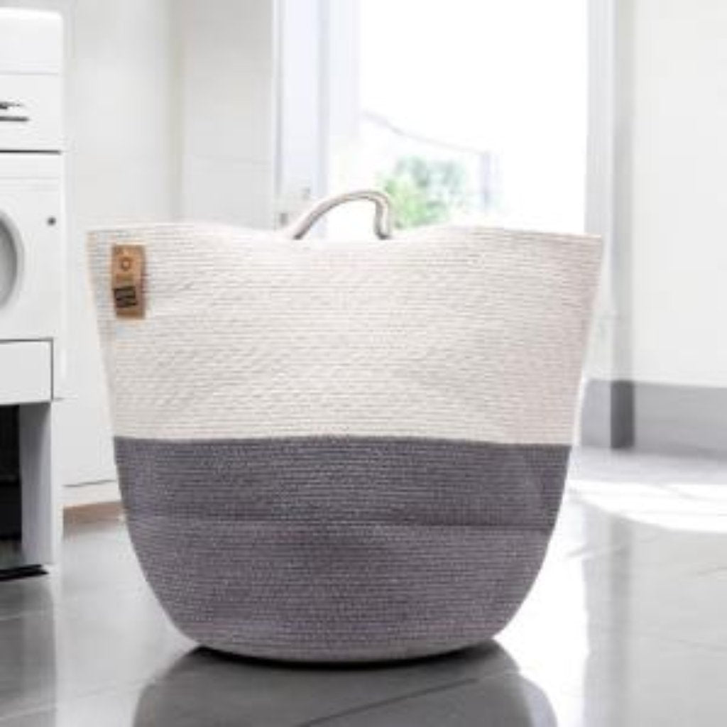 Eco-Friendly Large Storage Basket - Cotton Rope 45x40cm