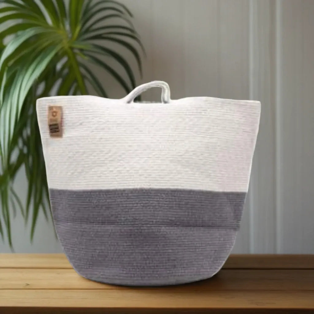 Eco-Friendly Large Storage Basket - Cotton Rope 45x40cm