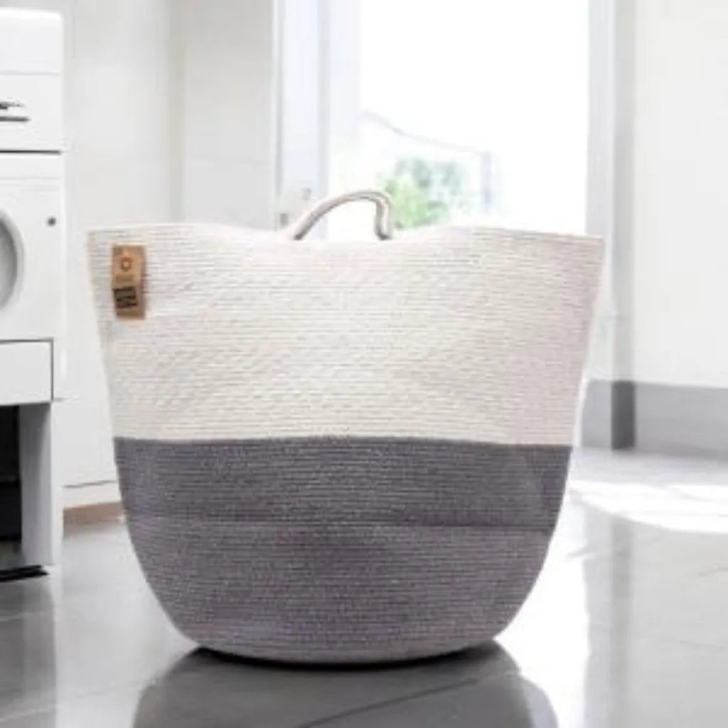 Ancient Wisdom Eco-Friendly Large Storage Basket - Cotton Rope 45x40cm Home & Garden > Household Supplies > Storage & Organization > Household Storage Containers > Eco-Friendly Large Storage Basket > Cotton Rope Storage Baskets > Natural Storage Baskets emmy-jane-boutique.myshopify.com