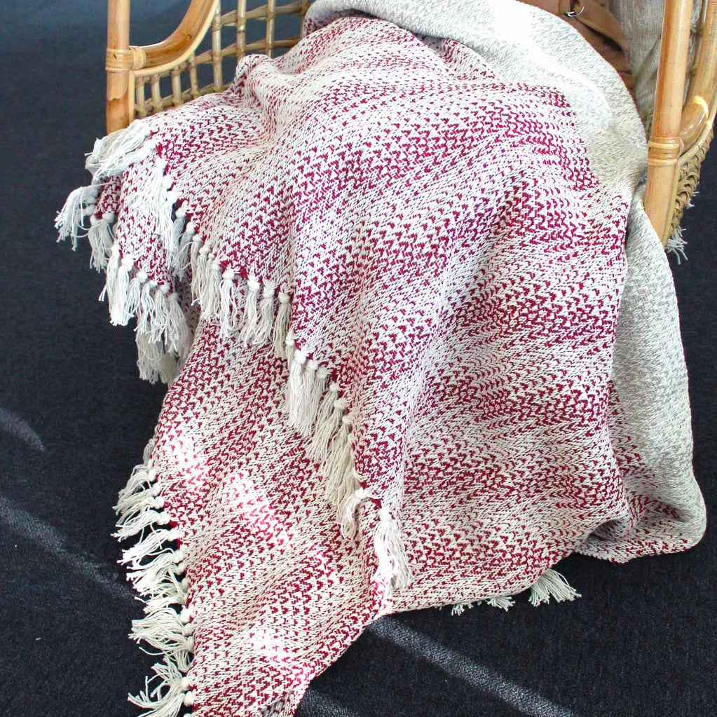 AW Artisan Handmade Cotton Throws - Geometric Designs - 6 Colours Home & Garden > Linens & Bedding > Bedding > Blankets > Handmade Cotton Throws emmy-jane-boutique.myshopify.com