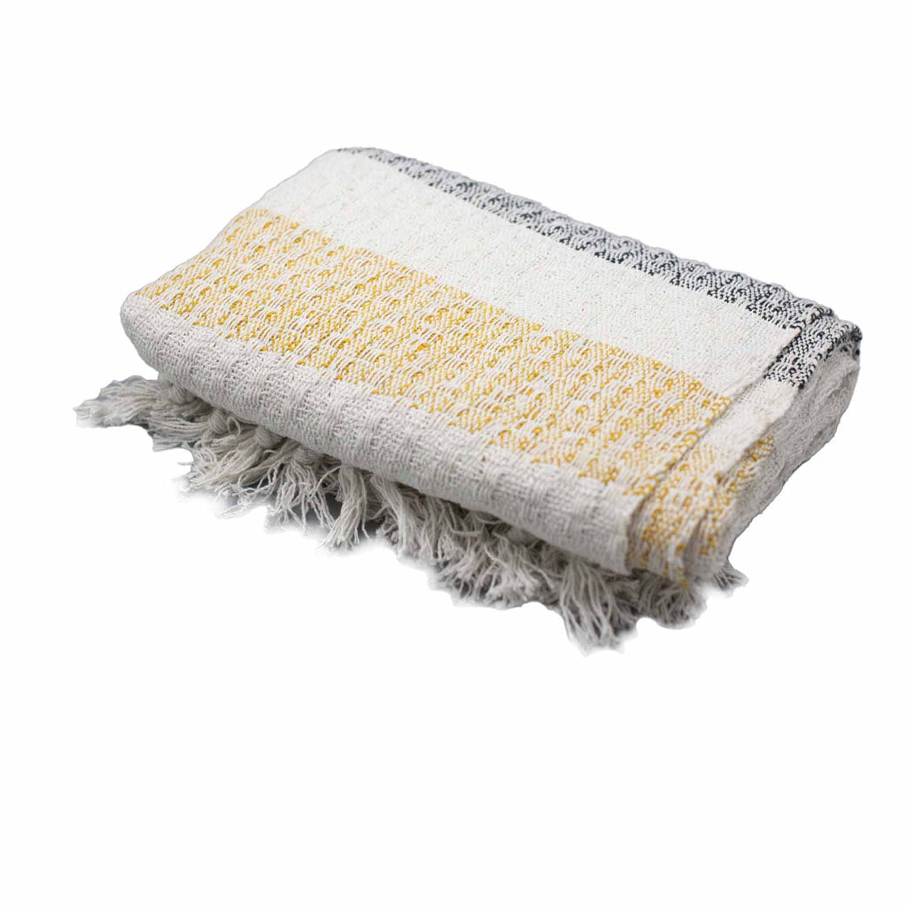 Emmy Jane - Handmade Cotton Throws - Geometric Designs - 6 Colours. Discover the perfect blend of comfort and style with our Boho Comfort Throws. Crafted with care in India from 100% cotton, they feature captivating geometric patterns, adding a contemporary bohemian flair to any décor.