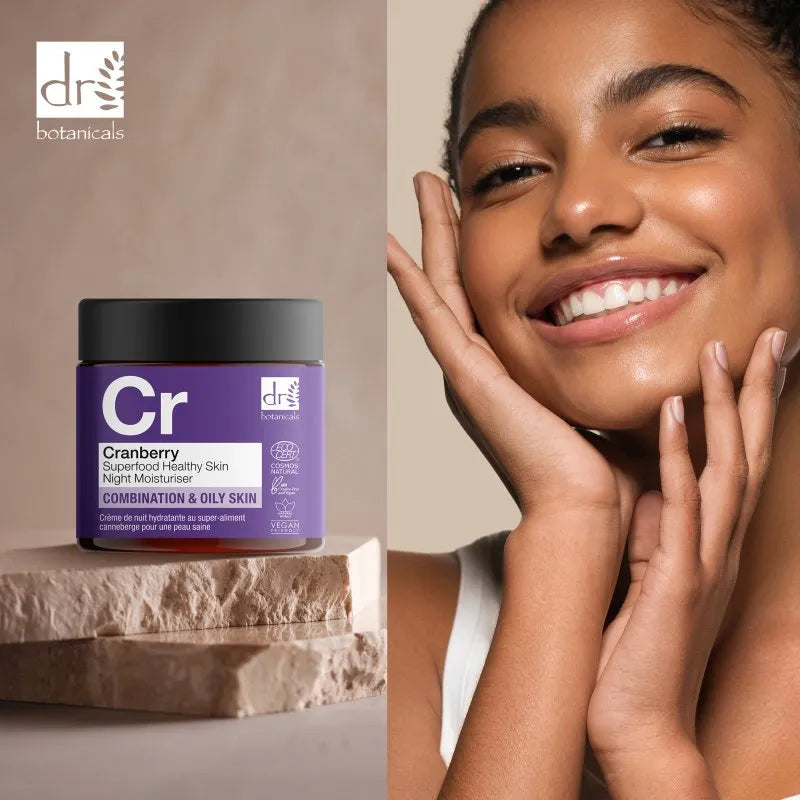 Dr Botanicals Dr Botanicals Cranberry Superfood Healthy Skin Night Moisturiser 60ml Health & Beauty > Personal Care > Cosmetics > Skincare > Lotions & Moisturisers > Dr Botanicals Vegan Skincare Gift Set Apothecary Strawberry emmy-jane-boutique.myshopify.com