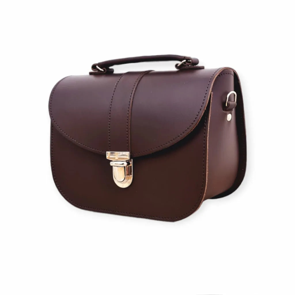 Zatchels Brown Leather Handbag - Olympia Handmade Leather Bag - Dark Brown Clothing & Accessories > Handbags, Wallets & Cases > Handbags > Handmade Handbags > Leather Handbags > Brown Leather Handbag > Olympia Handmade Leather Bag Brown > Brown Cross Body Bag emmy-jane-boutique.myshopify.com