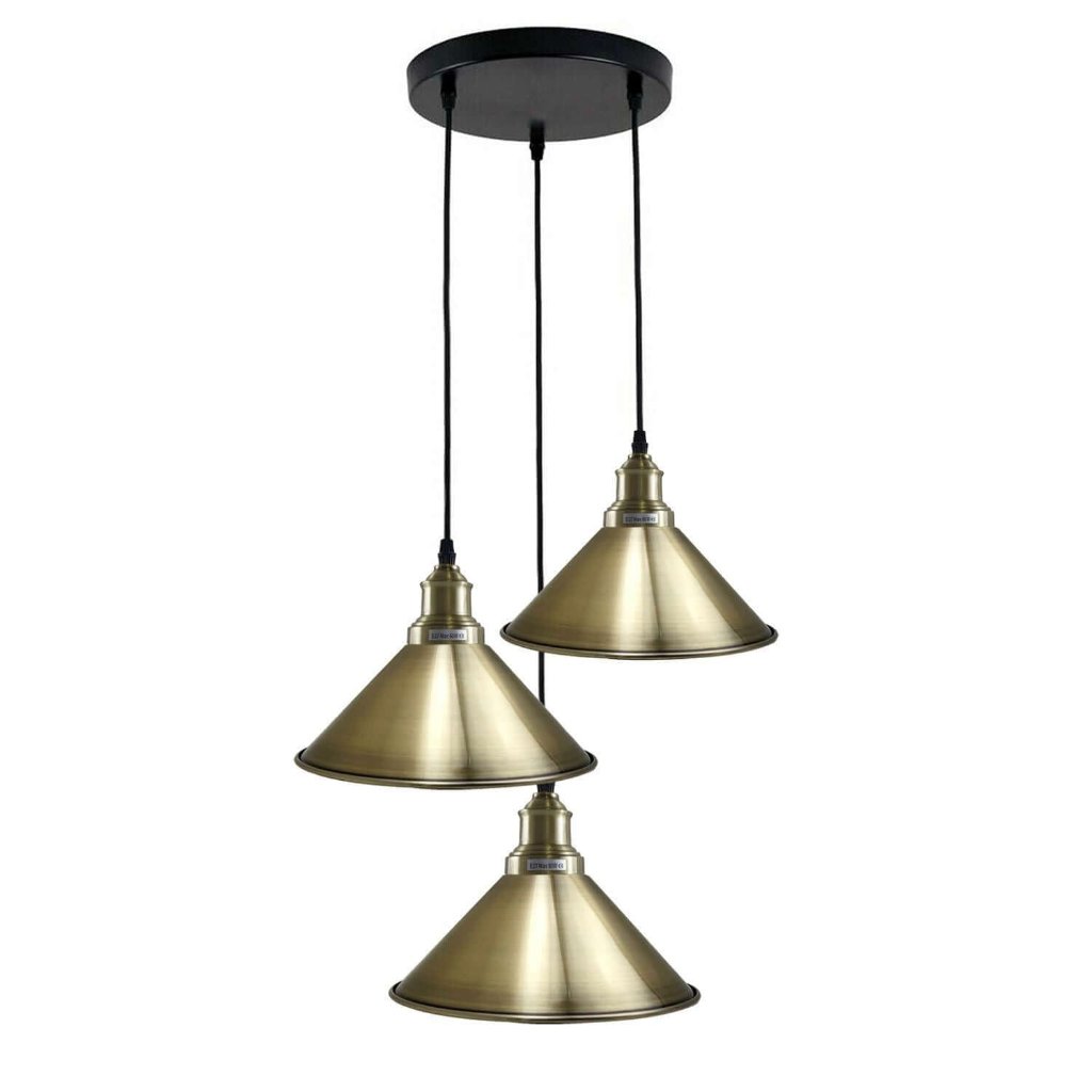 3 Cluster Pendant Light Industrial Vintage Hanging Lamp Loft Indoor Chandelier~1302-16