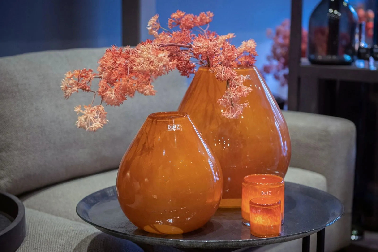 Lowlands Design Hand Blown Vase DRUBA - Rusted Orange Brown by DutZ Home & Garden > Decor > Vases > Glass Vases > Rust Brown Vases emmy-jane-boutique.myshopify.com