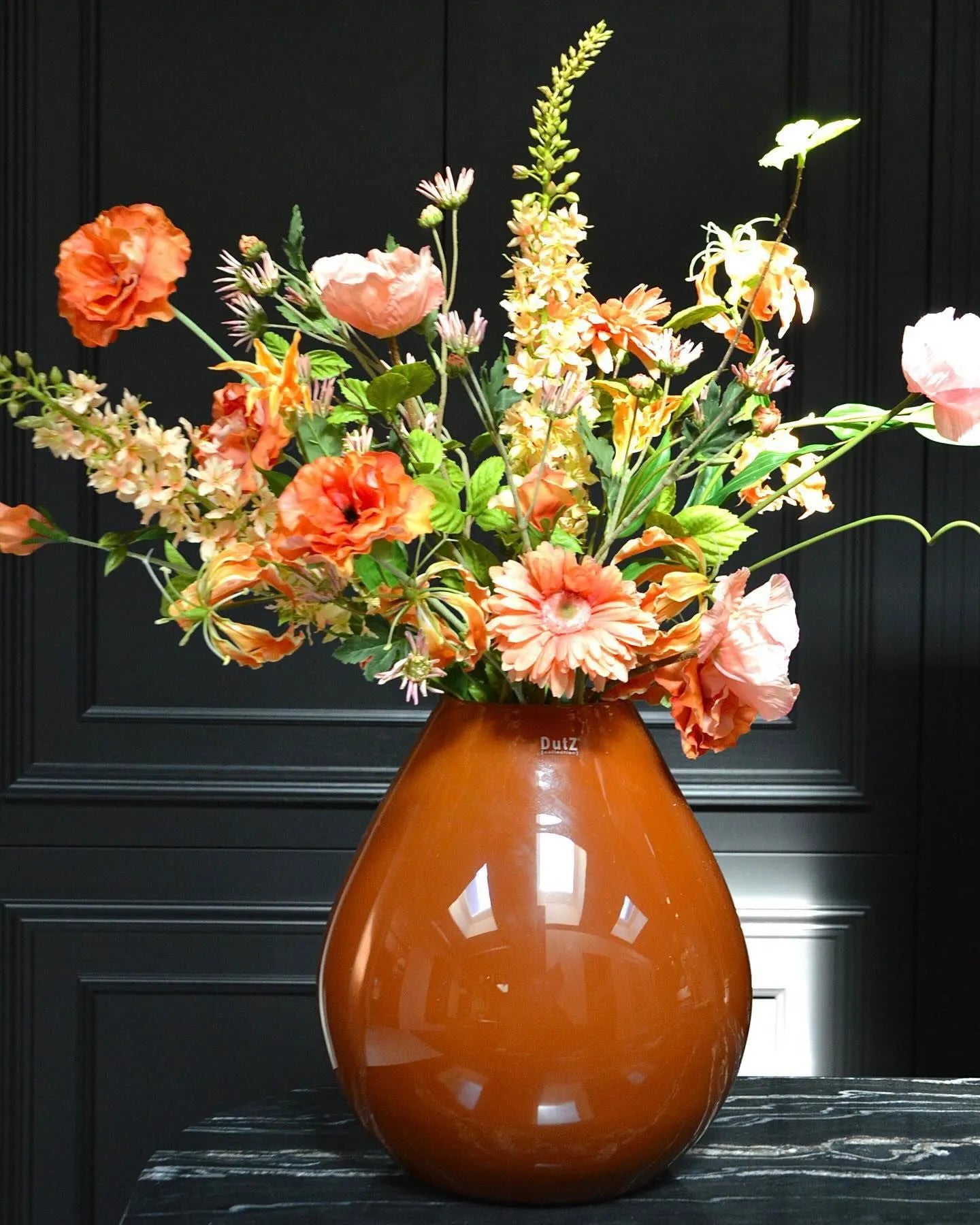 Lowlands Design Hand Blown Vase DRUBA - Rusted Orange Brown by DutZ Home & Garden > Decor > Vases > Glass Vases > Rust Brown Vases emmy-jane-boutique.myshopify.com