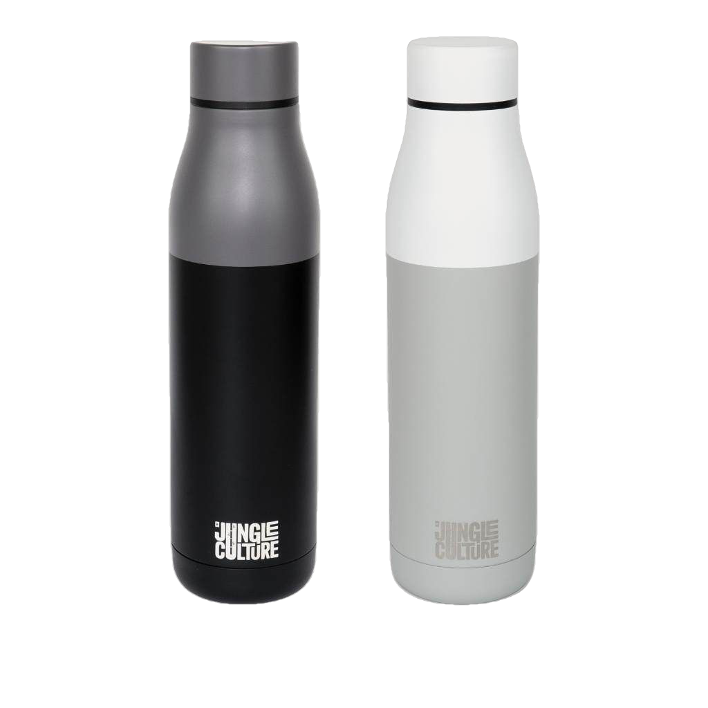 Emmy Jane Boutique Stainless Steel Water Bottle - Matt Black or White - Bottle for Life