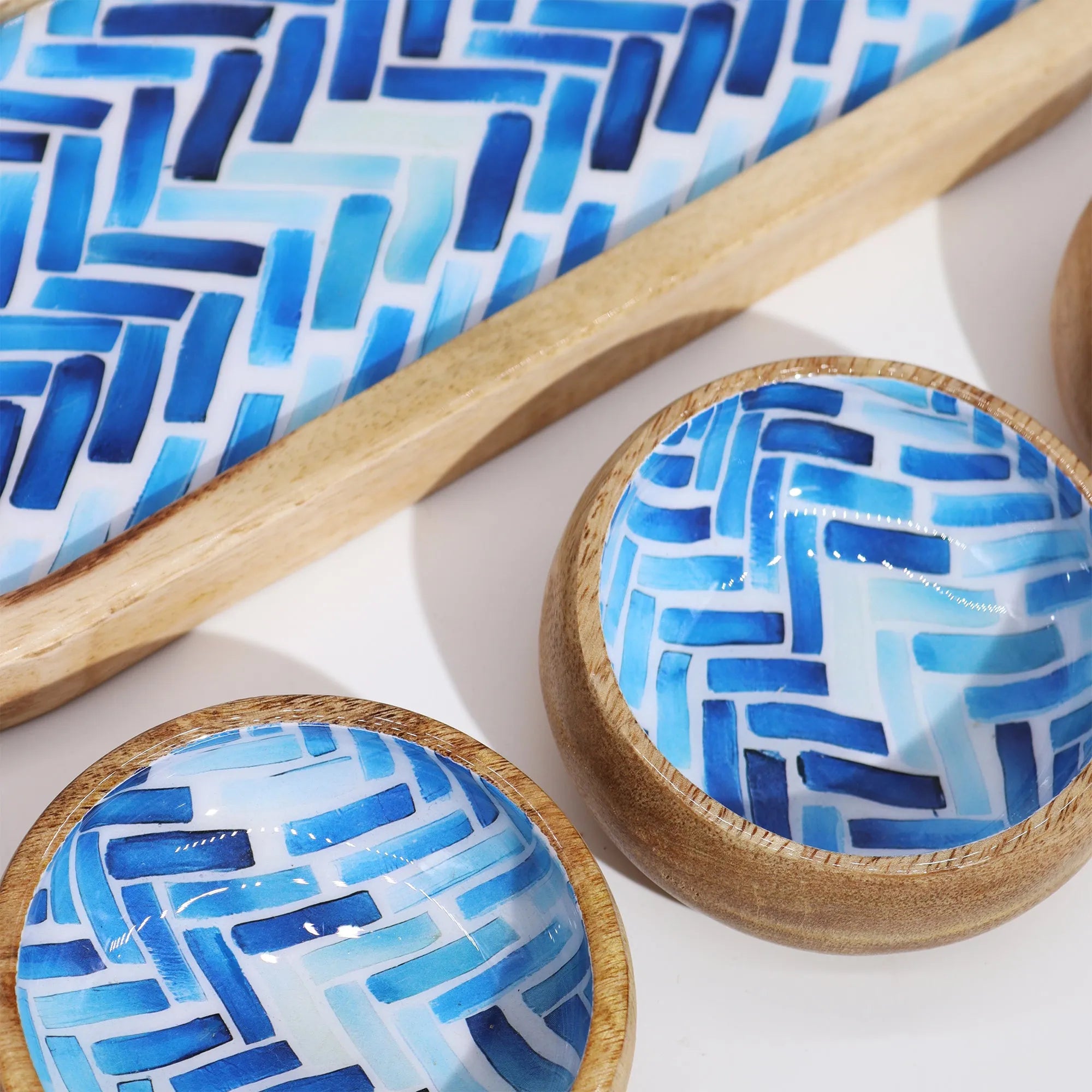Ancient Wisdom Mango Wood Bowls & Trays Blue Handmade & Sustainably Sourced Home & Garden > Decor > Decorative Bowls > Mango Wood Bowls & Trays > Blue Bowls > Handmade Bowls > Sustainably Sourced Bowls emmy-jane-boutique.myshopify.com