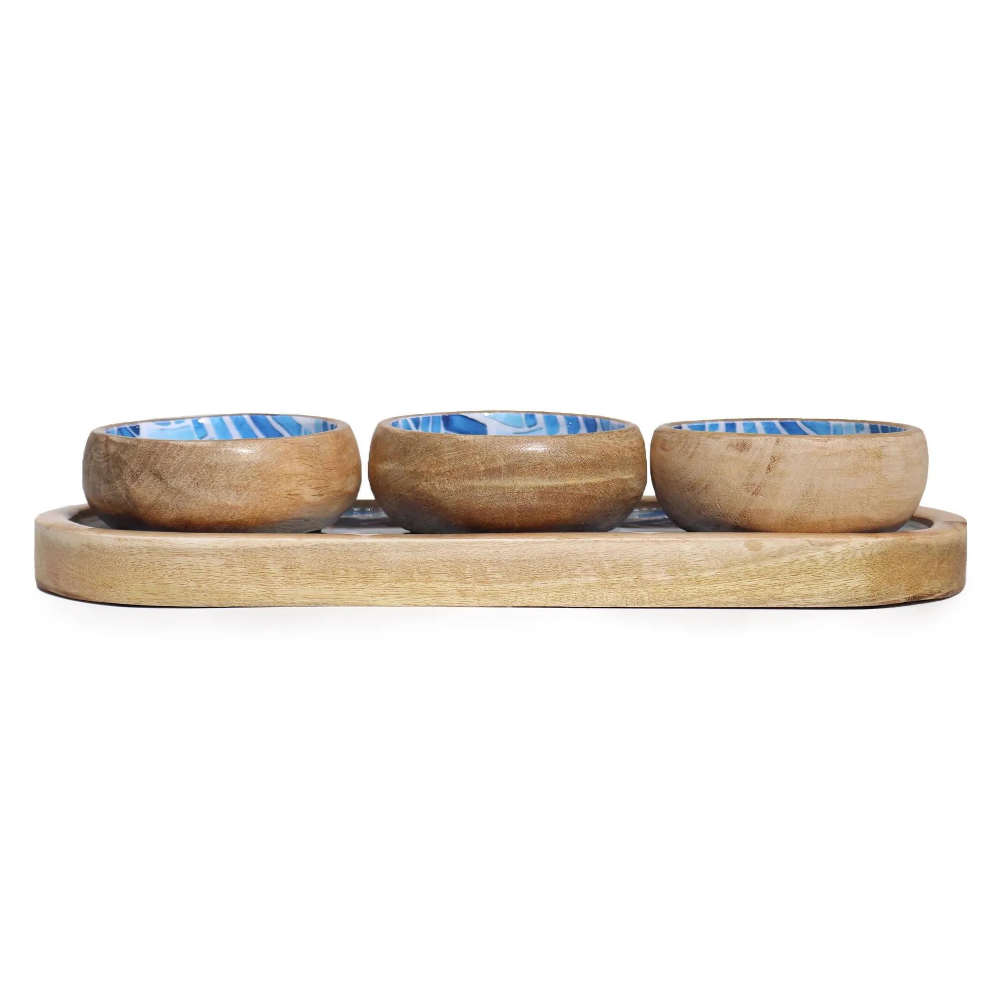 Ancient Wisdom Mango Wood Bowls & Trays Blue Handmade & Sustainably Sourced Home & Garden > Decor > Decorative Bowls > Mango Wood Bowls & Trays > Blue Bowls > Handmade Bowls > Sustainably Sourced Bowls emmy-jane-boutique.myshopify.com