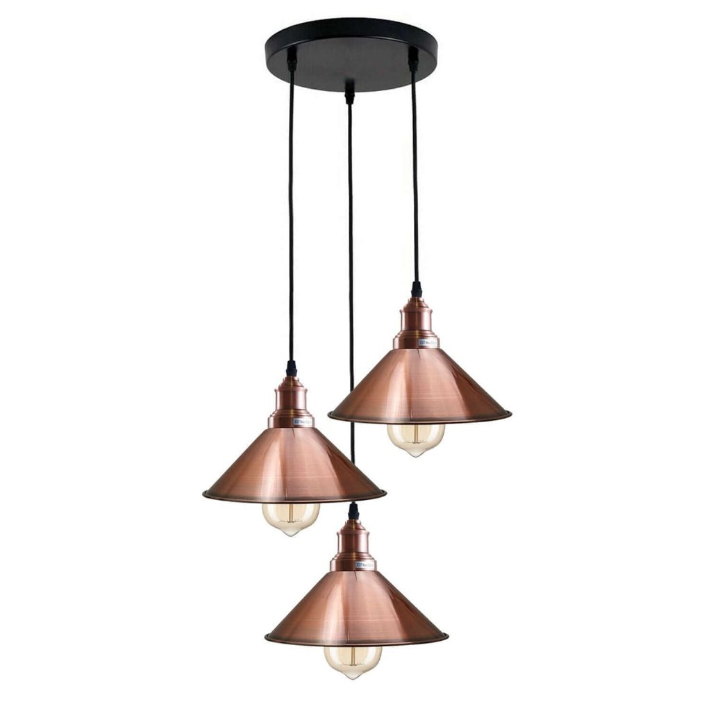 3 Cluster Pendant Light Industrial Vintage Hanging Lamp Loft Indoor Chandelier~1302-13