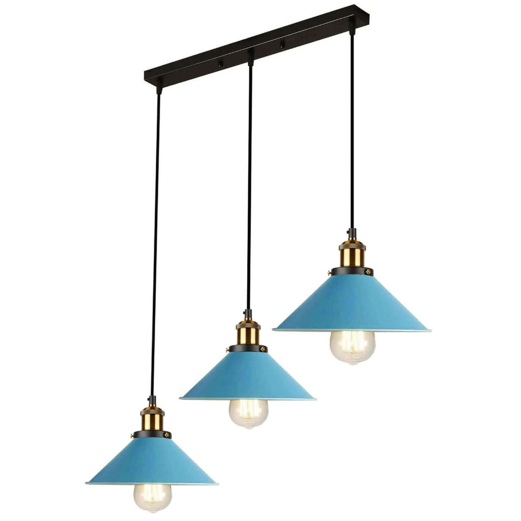 Industrial Pendant Light with 3 Heads Cone Style Chandelier ~1301-34