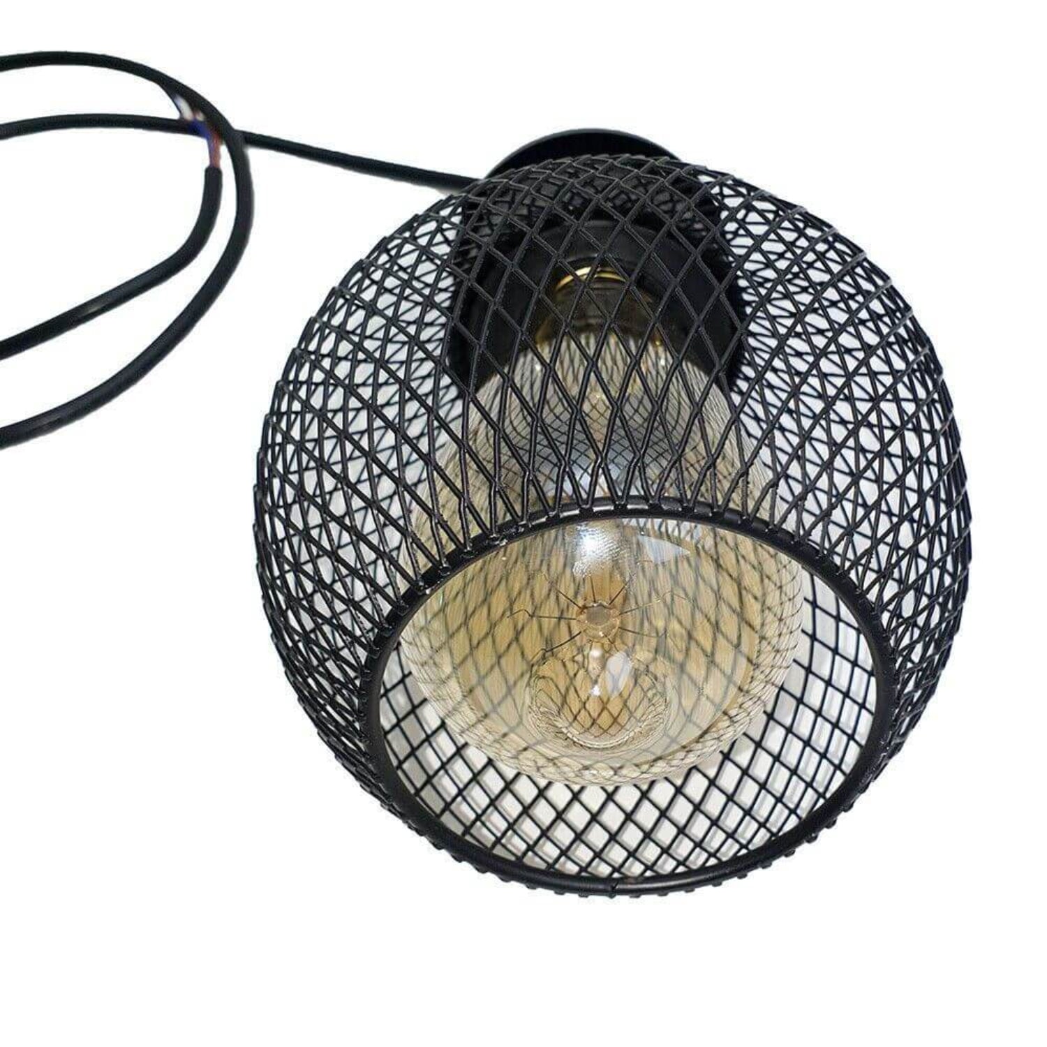 3Head Modern Vintage Industrial Retro Loft Cage Ceiling Lamp Shade Pendant Light~1325-3