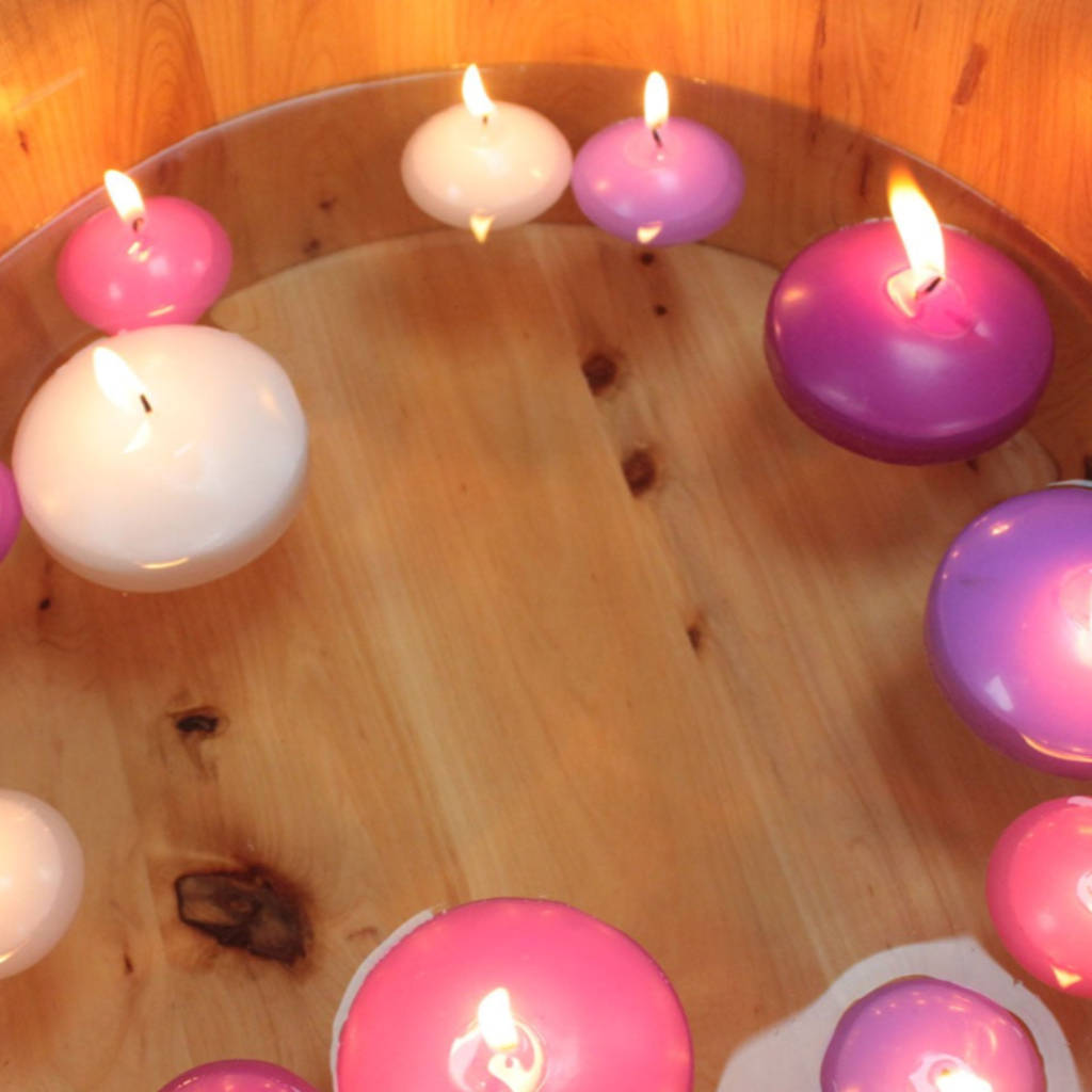 Floating Candles Ivory, Pink and Purple - 2 Sizes