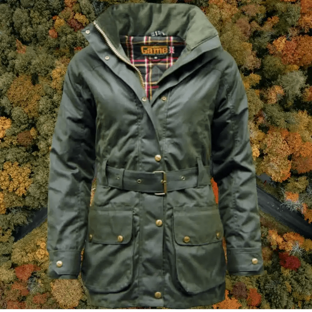 Game Antique Waxed Jacket - Game Cantrell Padded Apparel & Accessories > Clothing > Outerwear > Coats & Jackets > Quilted Wax Jacket > Game Wax Jacket > Womens Waxed Cotton Coat emmy-jane-boutique.myshopify.com