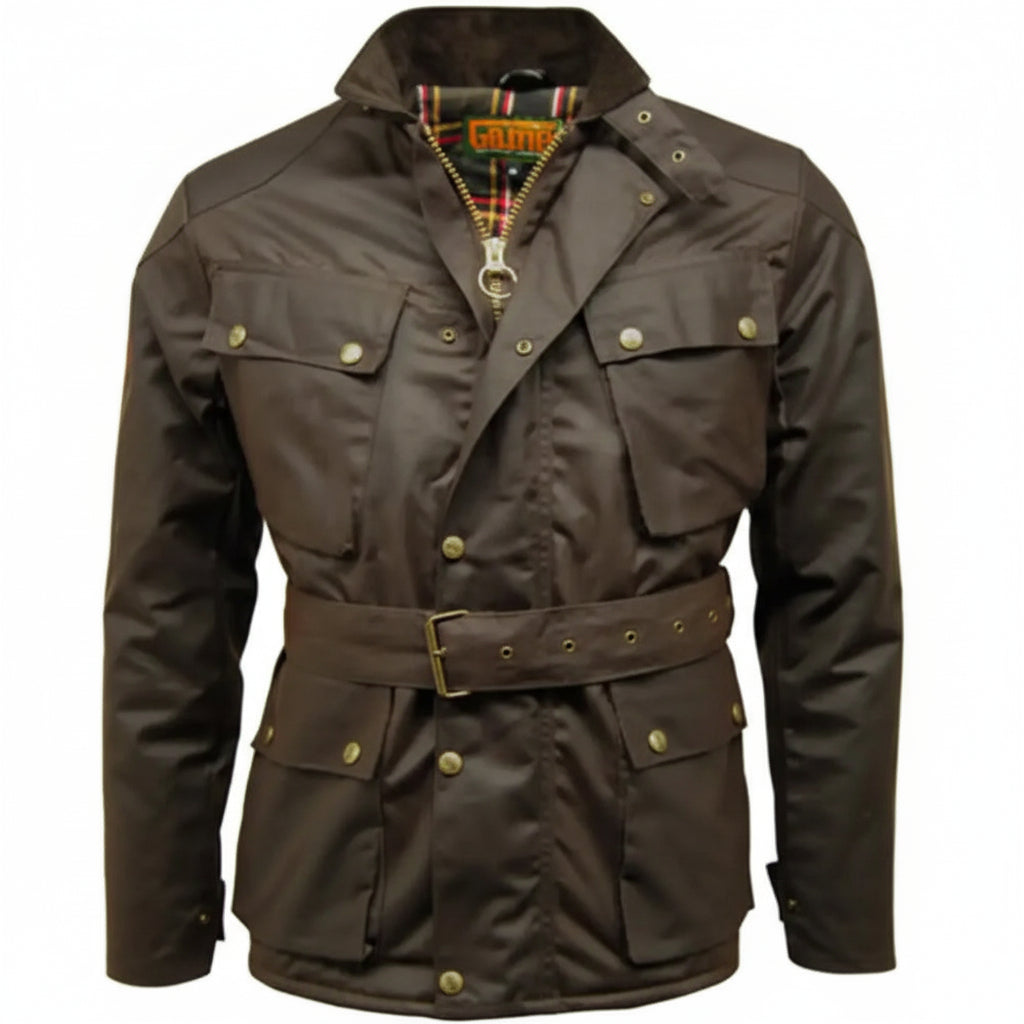 Game Quilted Wax Jacket - Game Speedway - Mens Waxed Cotton Coat Apparel & Accessories > Clothing > Outerwear > Coats & Jackets > Quilted Wax Jacket > Game Speedway Jacket > Mens Waxed Cotton Coat emmy-jane-boutique.myshopify.com