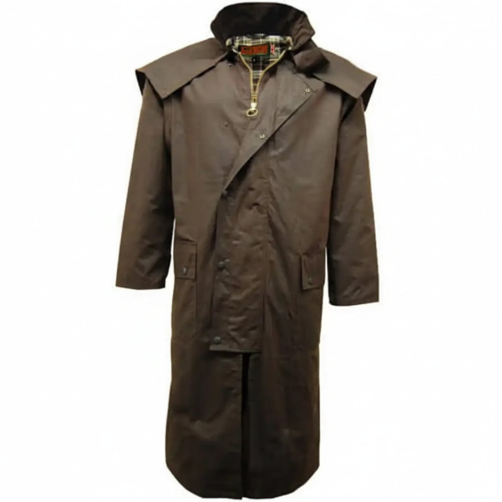 Game Long Wax Cape Coat - Game Waxed Stockman Jacket Apparel & Accessories > Clothing > Outerwear > Coats & Jackets > Long Cape Coat > Game Wax Stockman Jacket emmy-jane-boutique.myshopify.com