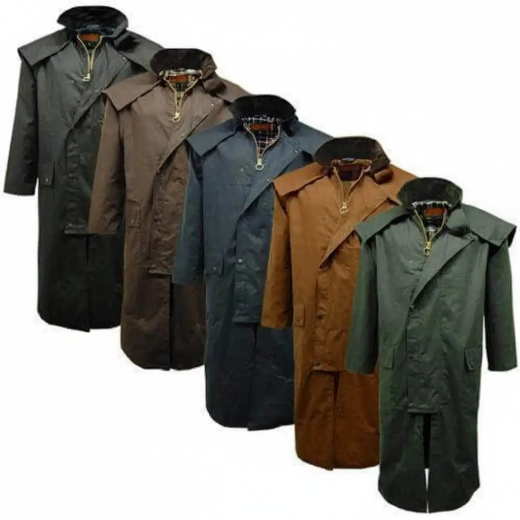 Game Long Wax Cape Coat - Game Waxed Stockman Jacket Apparel & Accessories > Clothing > Outerwear > Coats & Jackets > Long Cape Coat > Game Wax Stockman Jacket emmy-jane-boutique.myshopify.com