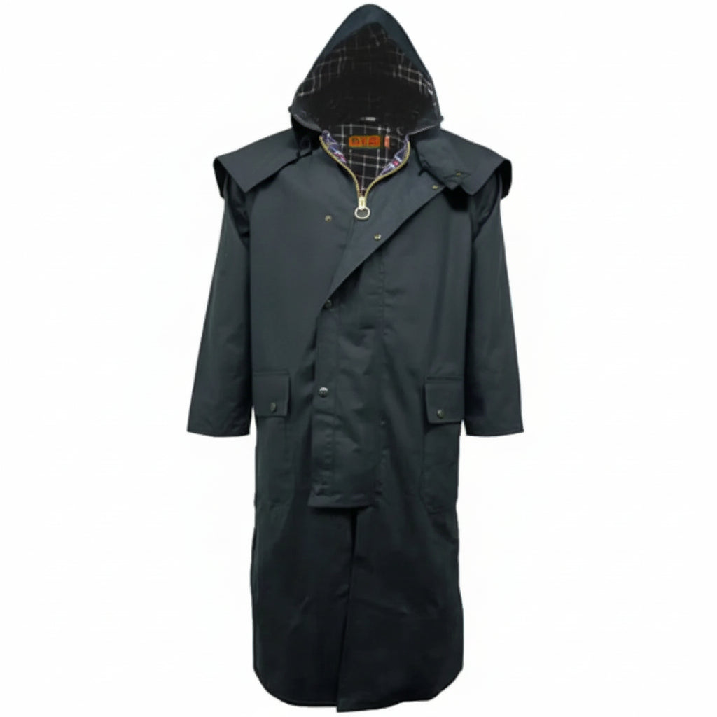 Game Long Wax Cape Coat - Game Waxed Stockman Jacket Apparel & Accessories > Clothing > Outerwear > Coats & Jackets > Long Cape Coat > Game Wax Stockman Jacket emmy-jane-boutique.myshopify.com