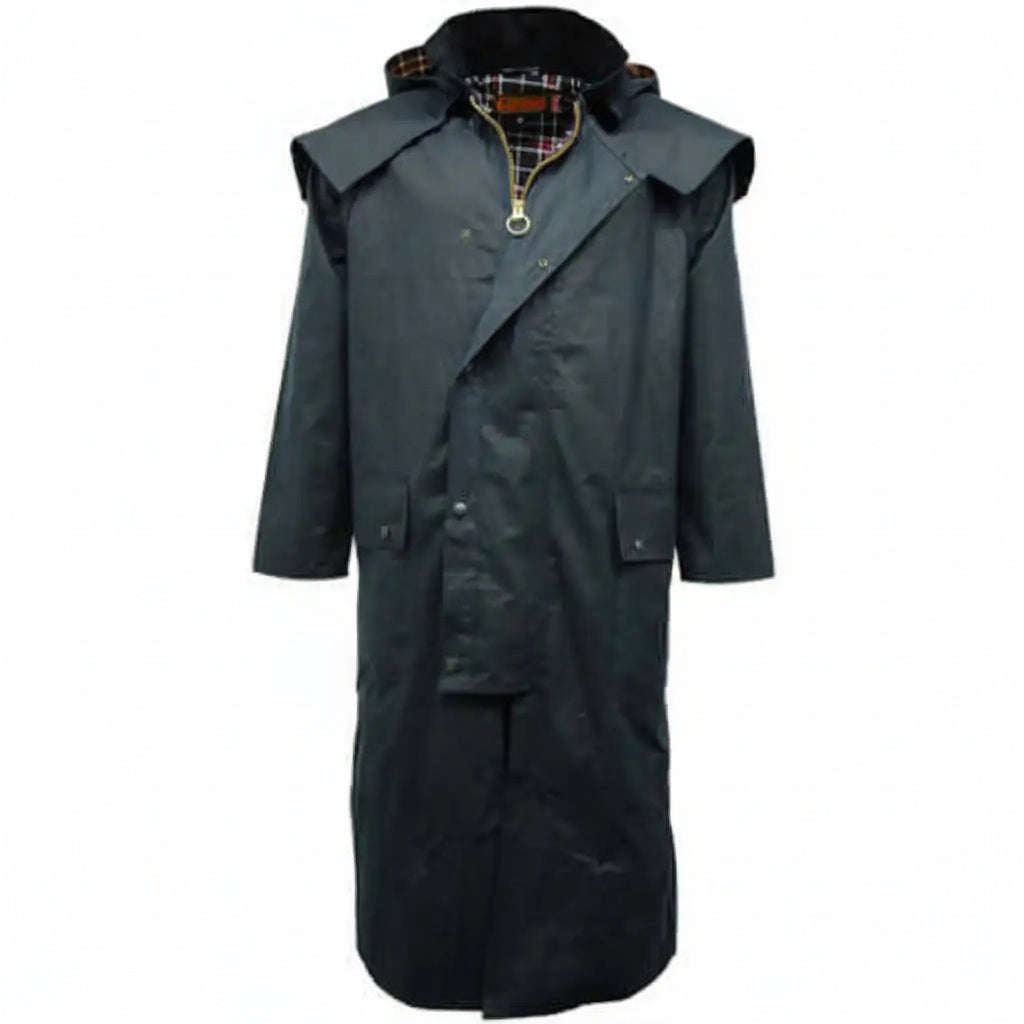 Game Long Wax Cape Coat - Game Waxed Stockman Jacket Apparel & Accessories > Clothing > Outerwear > Coats & Jackets > Long Cape Coat > Game Wax Stockman Jacket emmy-jane-boutique.myshopify.com