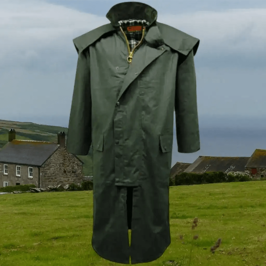 Game Long Wax Cape Coat - Game Waxed Stockman Jacket Apparel & Accessories > Clothing > Outerwear > Coats & Jackets > Long Cape Coat > Game Wax Stockman Jacket emmy-jane-boutique.myshopify.com