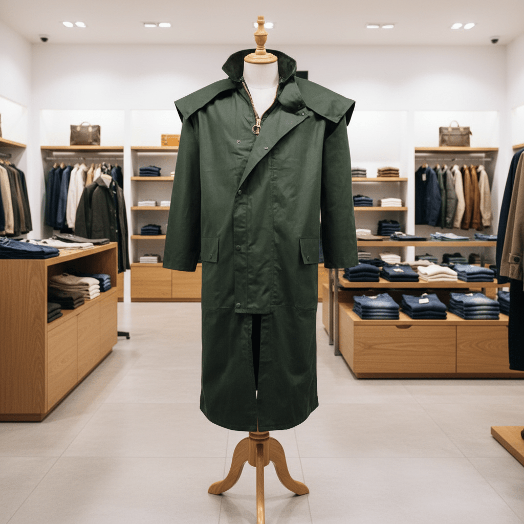 Game Long Wax Cape Coat - Game Waxed Stockman Jacket