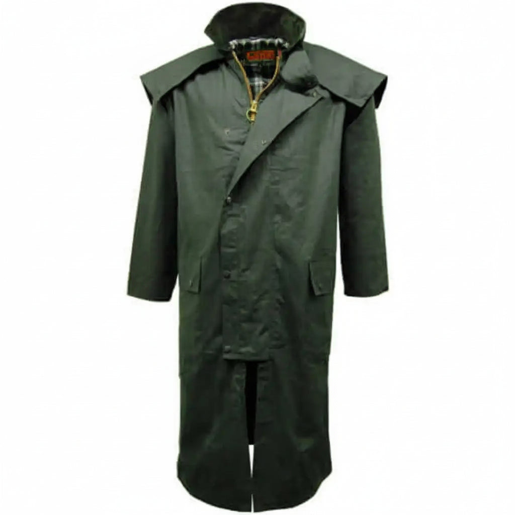 Game Long Wax Cape Coat - Game Waxed Stockman Jacket Apparel & Accessories > Clothing > Outerwear > Coats & Jackets > Long Cape Coat > Game Wax Stockman Jacket emmy-jane-boutique.myshopify.com