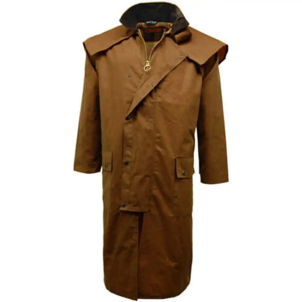 Game Long Wax Cape Coat - Game Waxed Stockman Jacket Apparel & Accessories > Clothing > Outerwear > Coats & Jackets > Long Cape Coat > Game Wax Stockman Jacket emmy-jane-boutique.myshopify.com