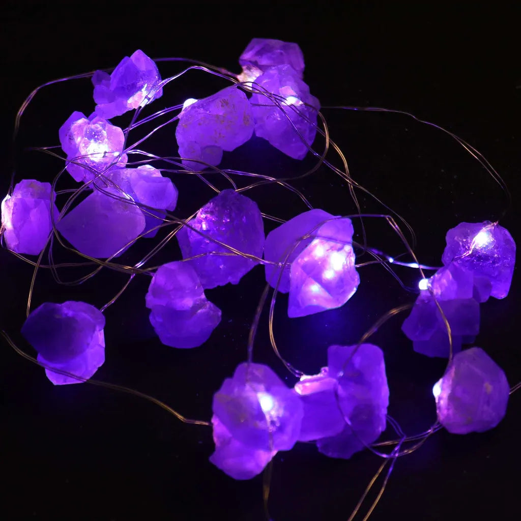 Ancient Wisdom Gemstone Lights - Crystal Fairy Lights - Quartz Jade Amethyst & Celestite Home & Garden > Lighting > Light Ropes & Strings > Gemstone Lights emmy-jane-boutique.myshopify.com