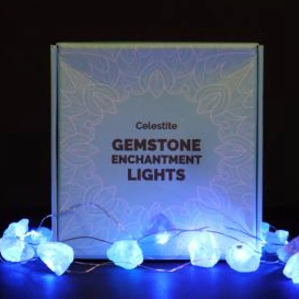 Ancient Wisdom Gemstone Lights - Crystal Fairy Lights - Quartz Jade Amethyst & Celestite Home & Garden > Lighting > Light Ropes & Strings > Gemstone Lights emmy-jane-boutique.myshopify.com