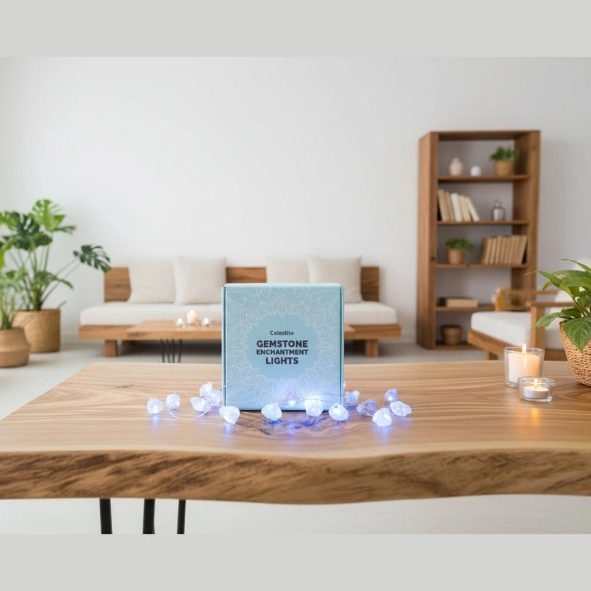 Ancient Wisdom Gemstone Lights - Crystal Fairy Lights - Quartz Jade Amethyst & Celestite Home & Garden > Lighting > Light Ropes & Strings > Gemstone Lights emmy-jane-boutique.myshopify.com