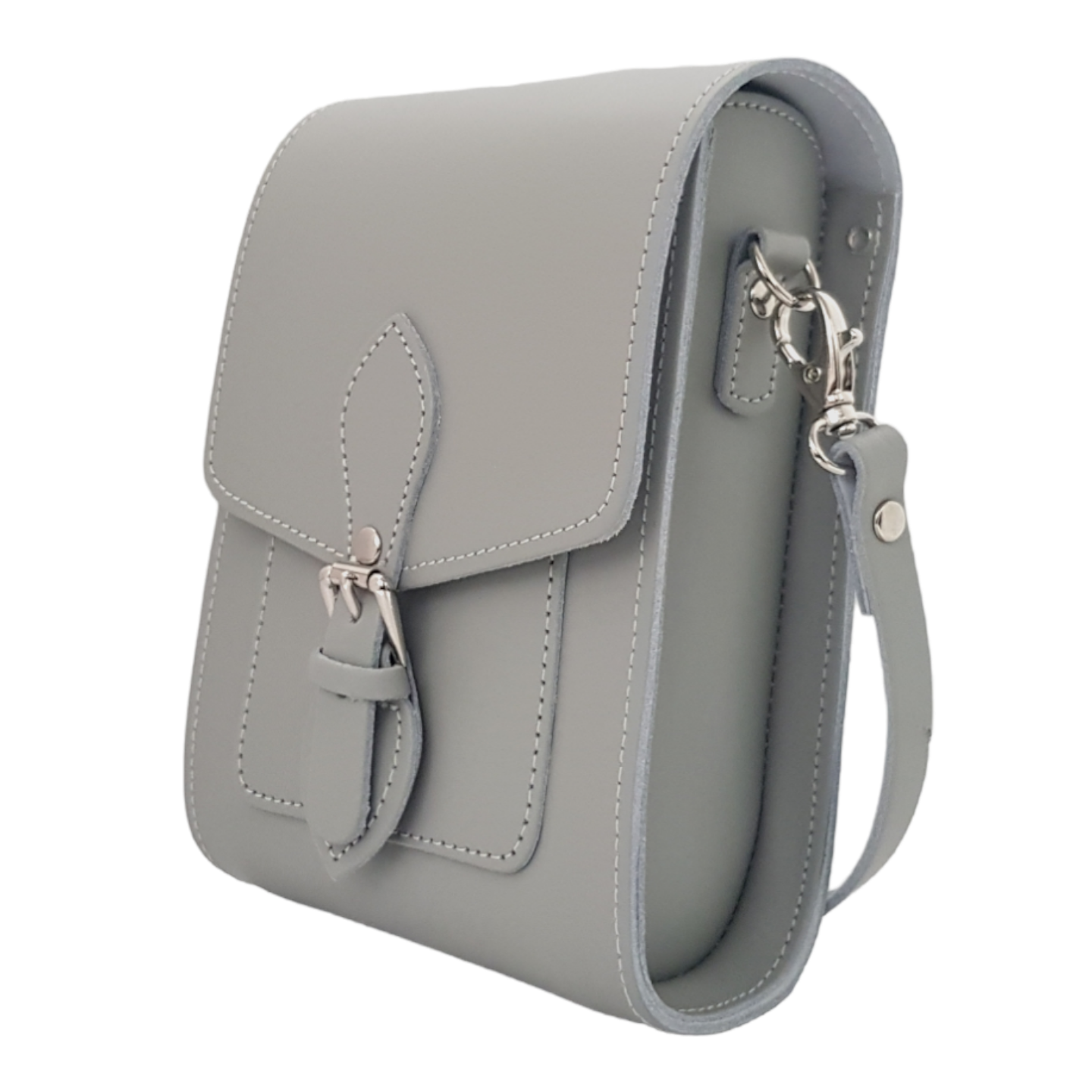 Handmade Leather Festival Phone Bag - Ghost Grey-0