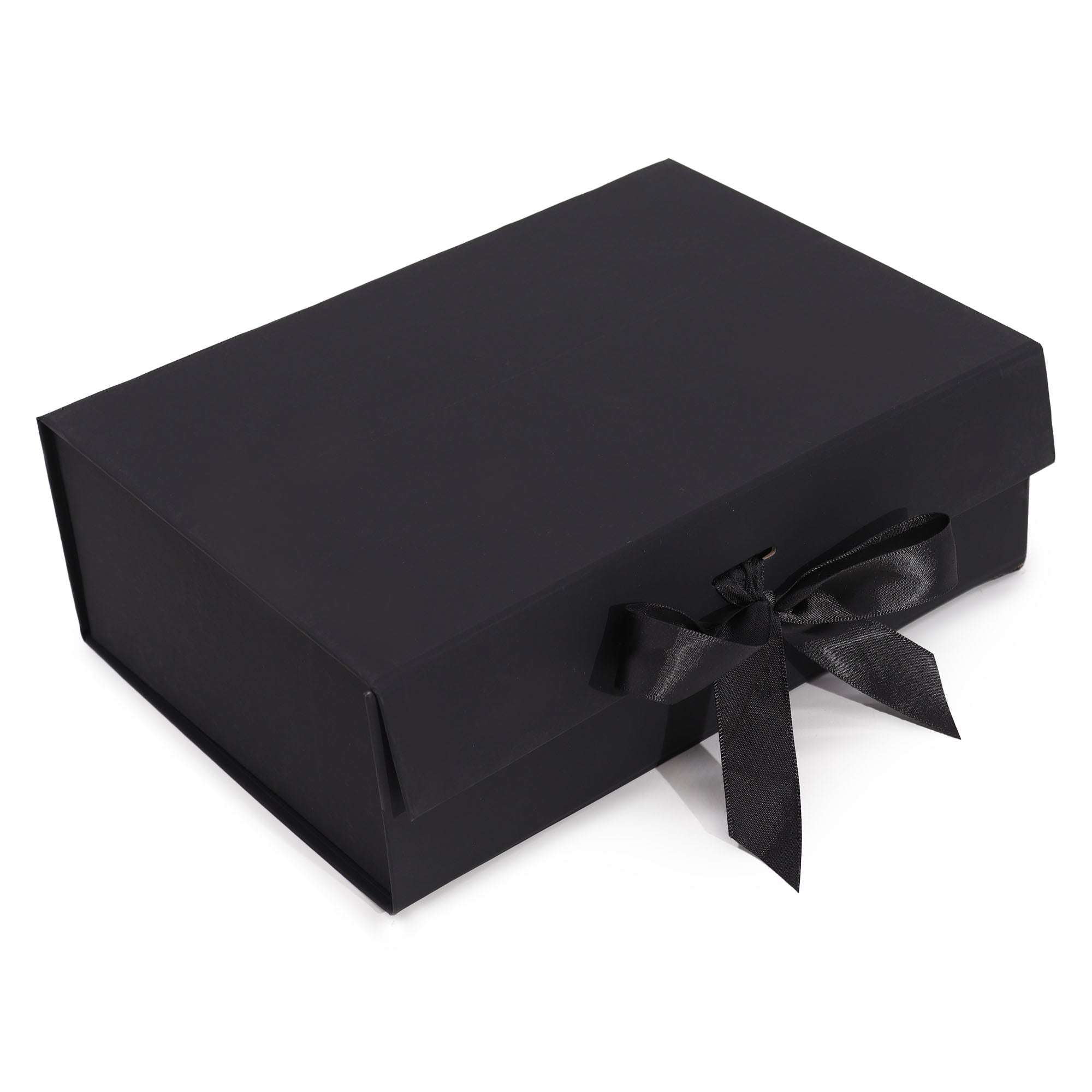 Flat-Packed Gift Boxes with Ribbons - 3 Sizes 5 Colours