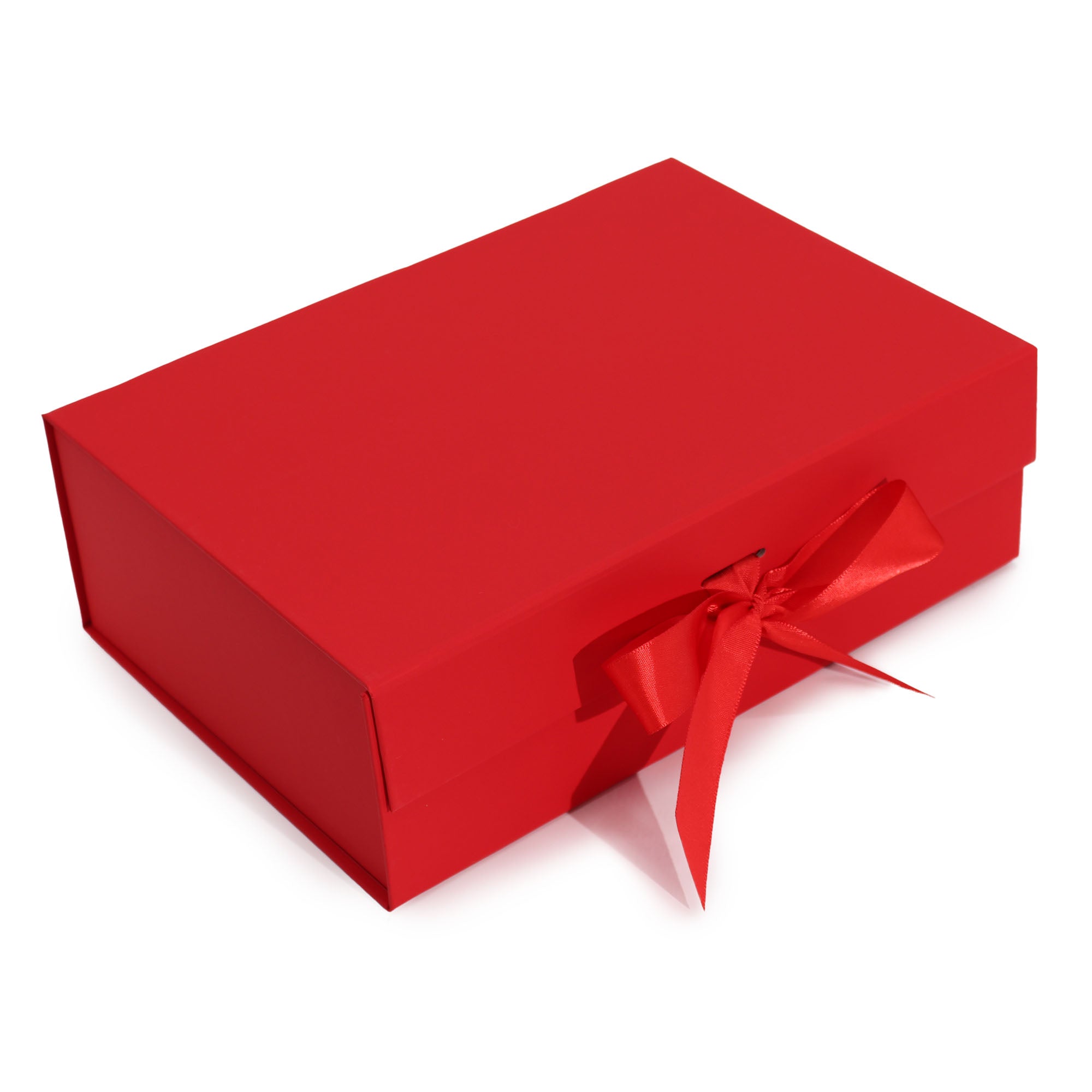 Flat-Packed Gift Boxes with Ribbons - 3 Sizes 5 Colours