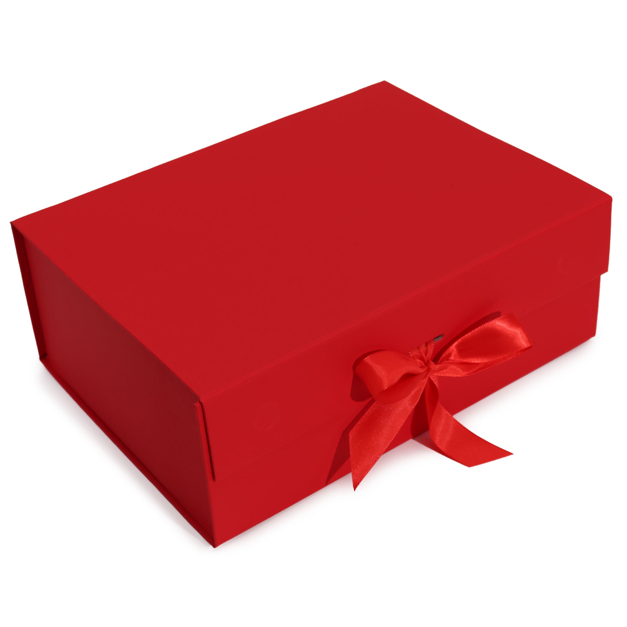 Flat-Packed Gift Boxes with Ribbons - 3 Sizes 5 Colours