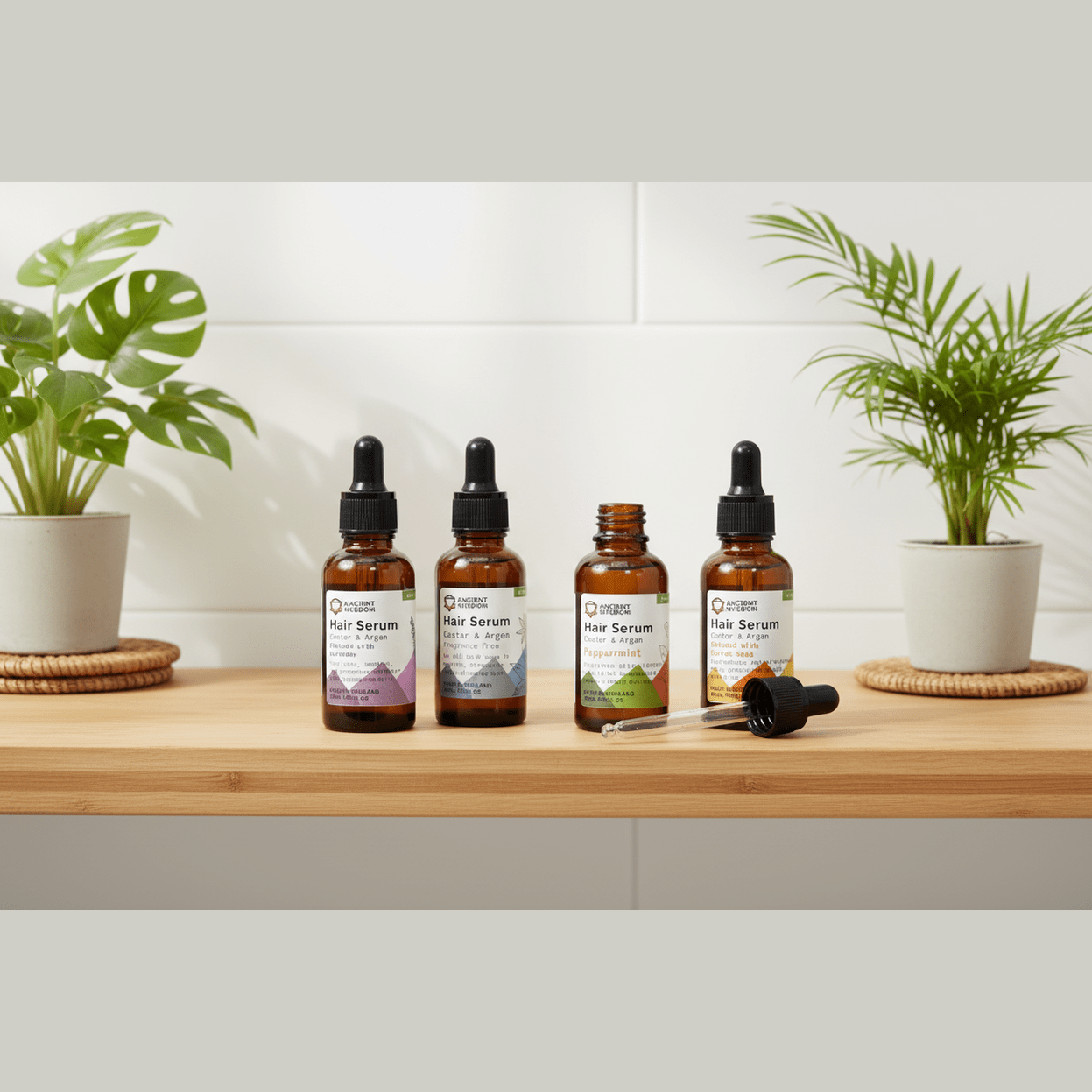 Organic Hair Serums - Vegan-Friendly - Argan Oil & Pure Essential Oils