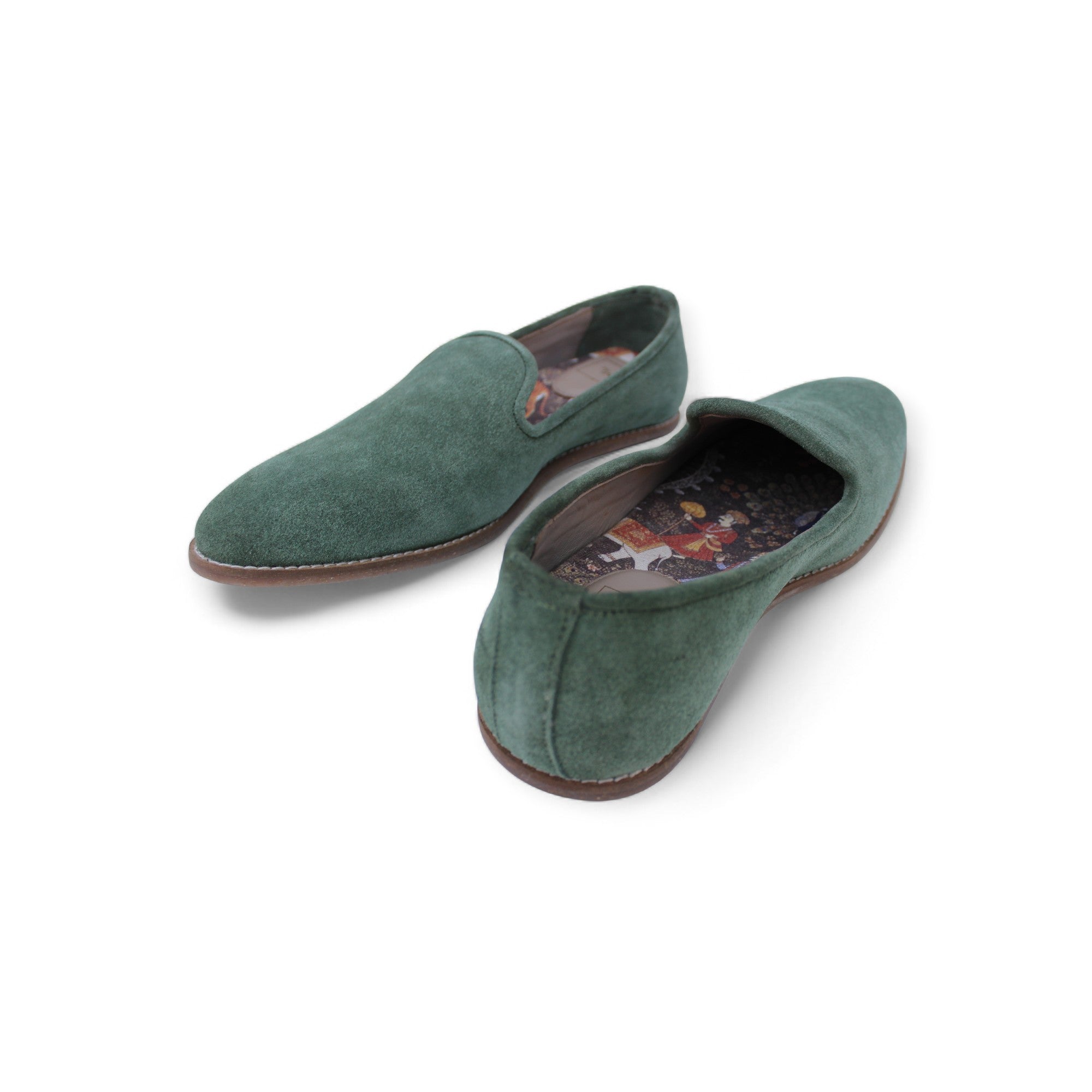handcrafted suede Jutti shoes