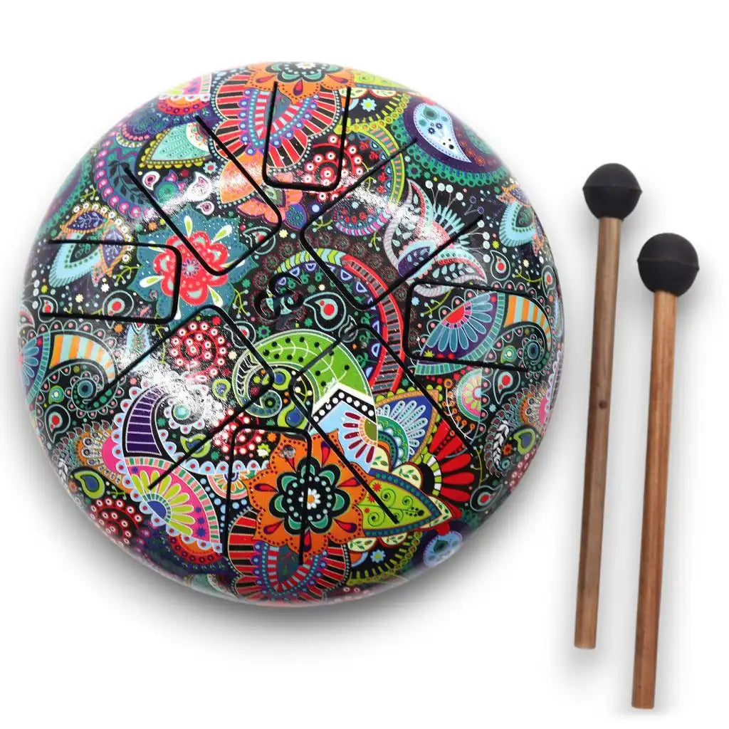 Ancient Wisdom Happy Drums - Steel Tongue Indian Hapi Drums Arts & Entertainment > Hobbies & Creative Arts > Musical Instruments > Percussion > Drums > Hapi Drums emmy-jane-boutique.myshopify.com