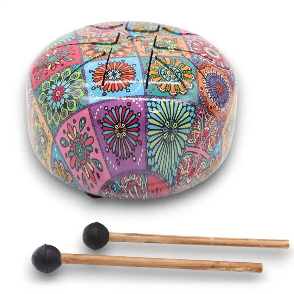 Ancient Wisdom Happy Drums - Steel Tongue Indian Hapi Drums Arts & Entertainment > Hobbies & Creative Arts > Musical Instruments > Percussion > Drums > Hapi Drums emmy-jane-boutique.myshopify.com