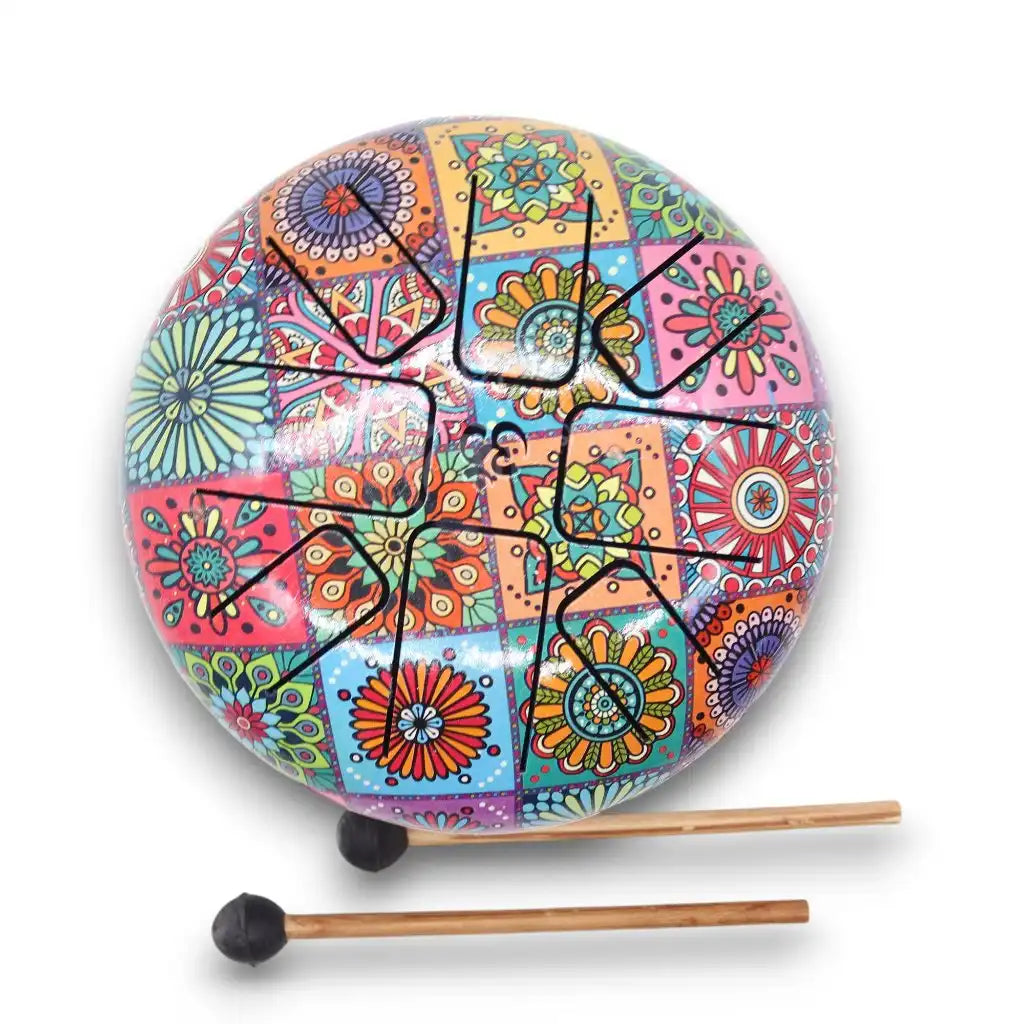 Ancient Wisdom Happy Drums - Steel Tongue Indian Hapi Drums Arts & Entertainment > Hobbies & Creative Arts > Musical Instruments > Percussion > Drums > Hapi Drums emmy-jane-boutique.myshopify.com