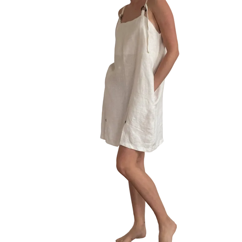 Women’s Hemp Linen Mini Tunic Dress