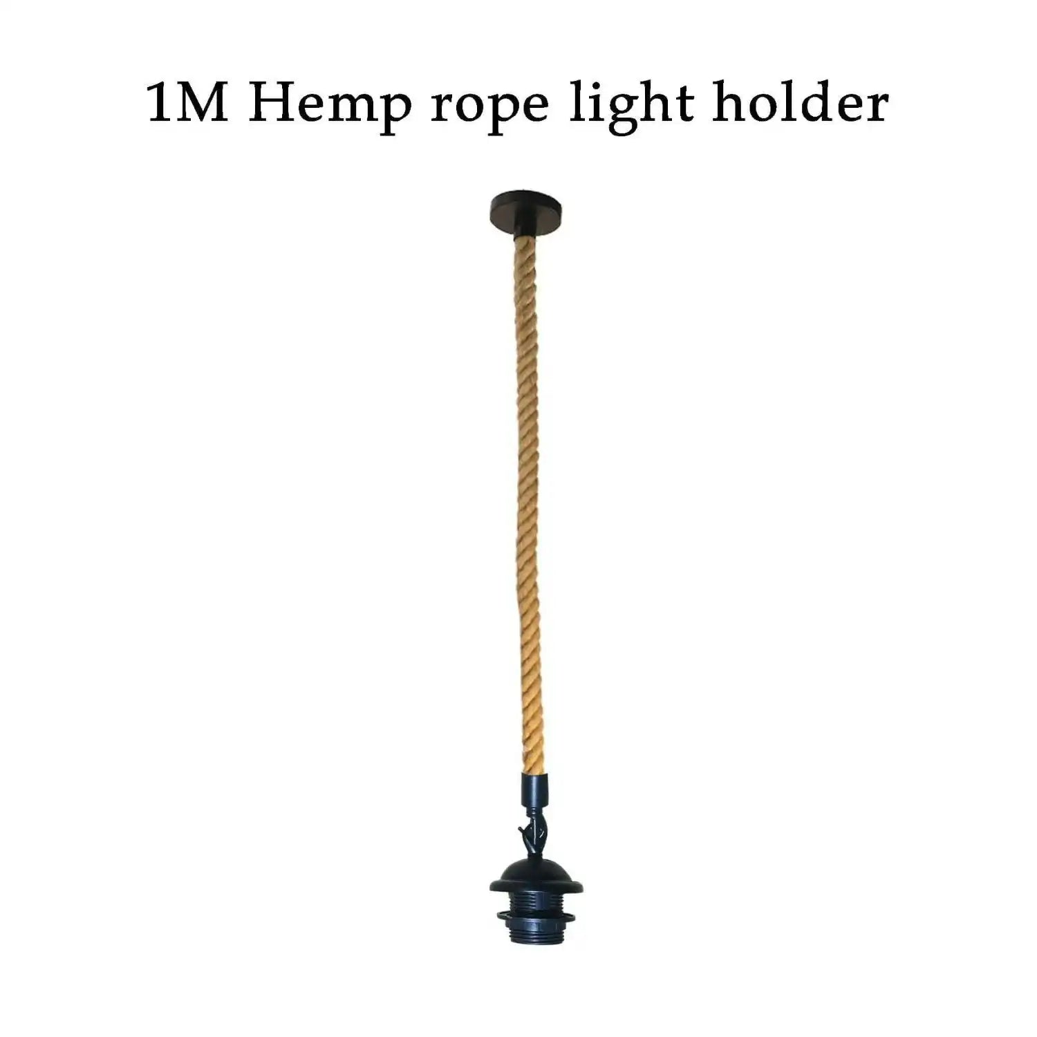 LEDSone Industrial Vintage Metal Pendant Light Holder with Hemp Rope Home & Garden > Lighting > Lighting Fixtures > Ceiling Light Fixtures > Ceiling Lights > Pendant Lights > Hemp Rope Lights emmy-jane-boutique.myshopify.com