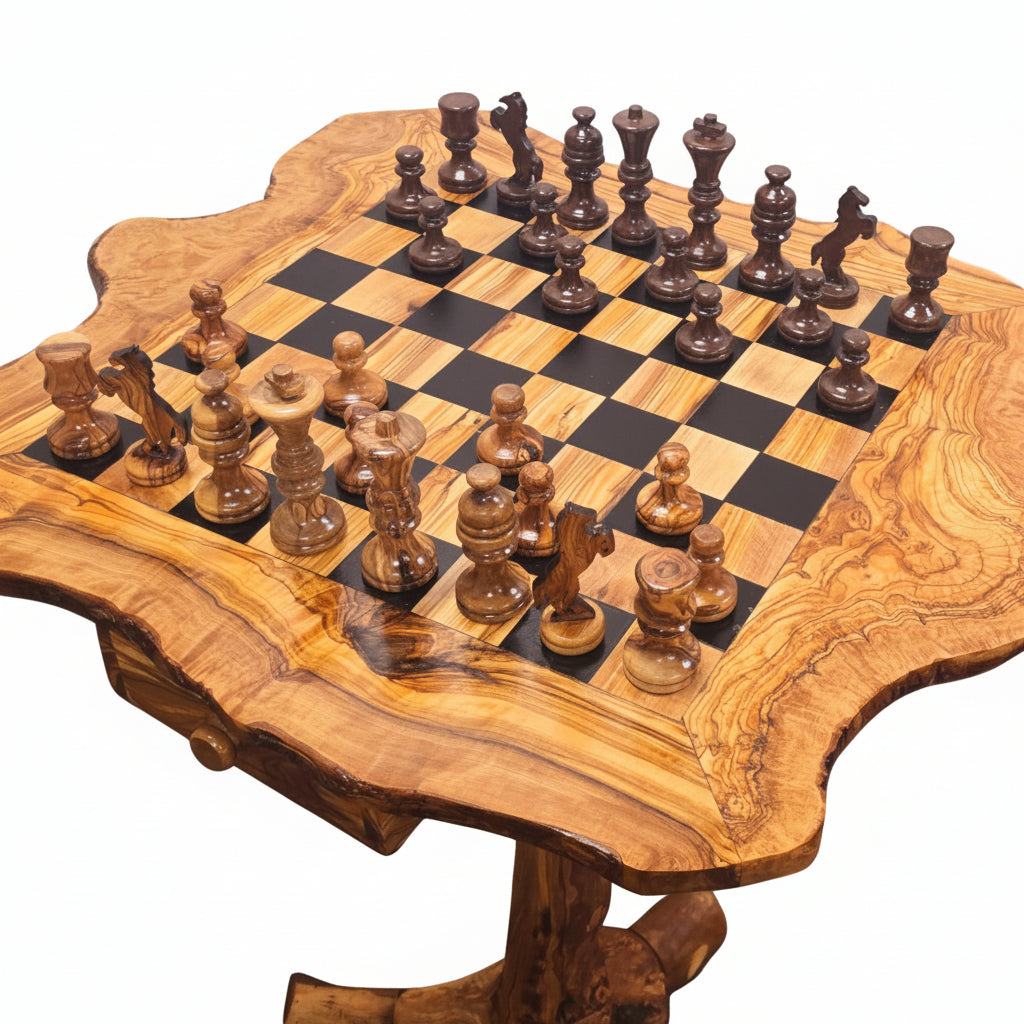 wood chess table