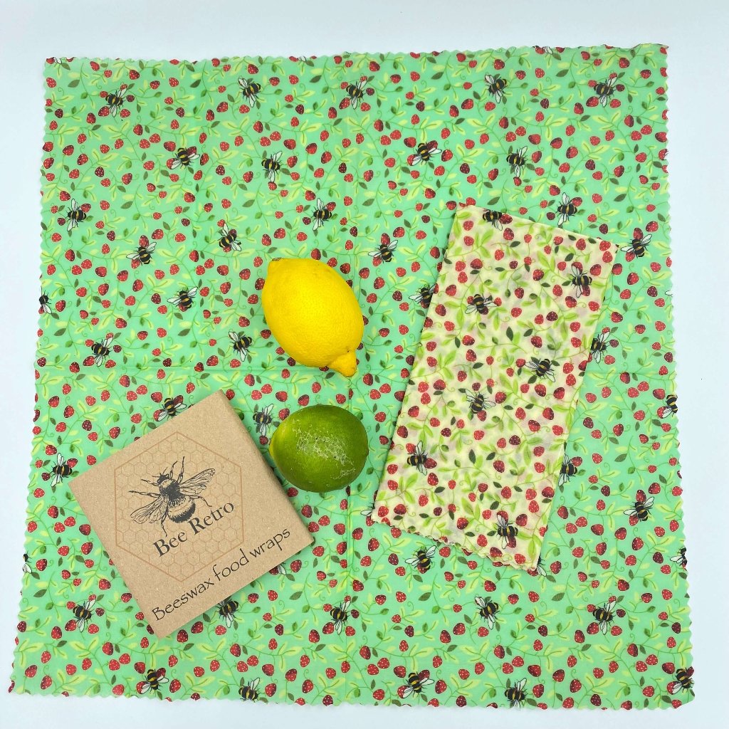 Strawberry Bee, Eco Friendly Beeswax Wraps-4