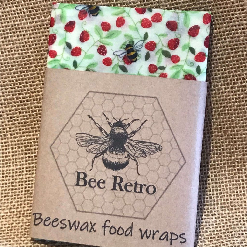 Strawberry Bee, Eco Friendly Beeswax Wraps-1