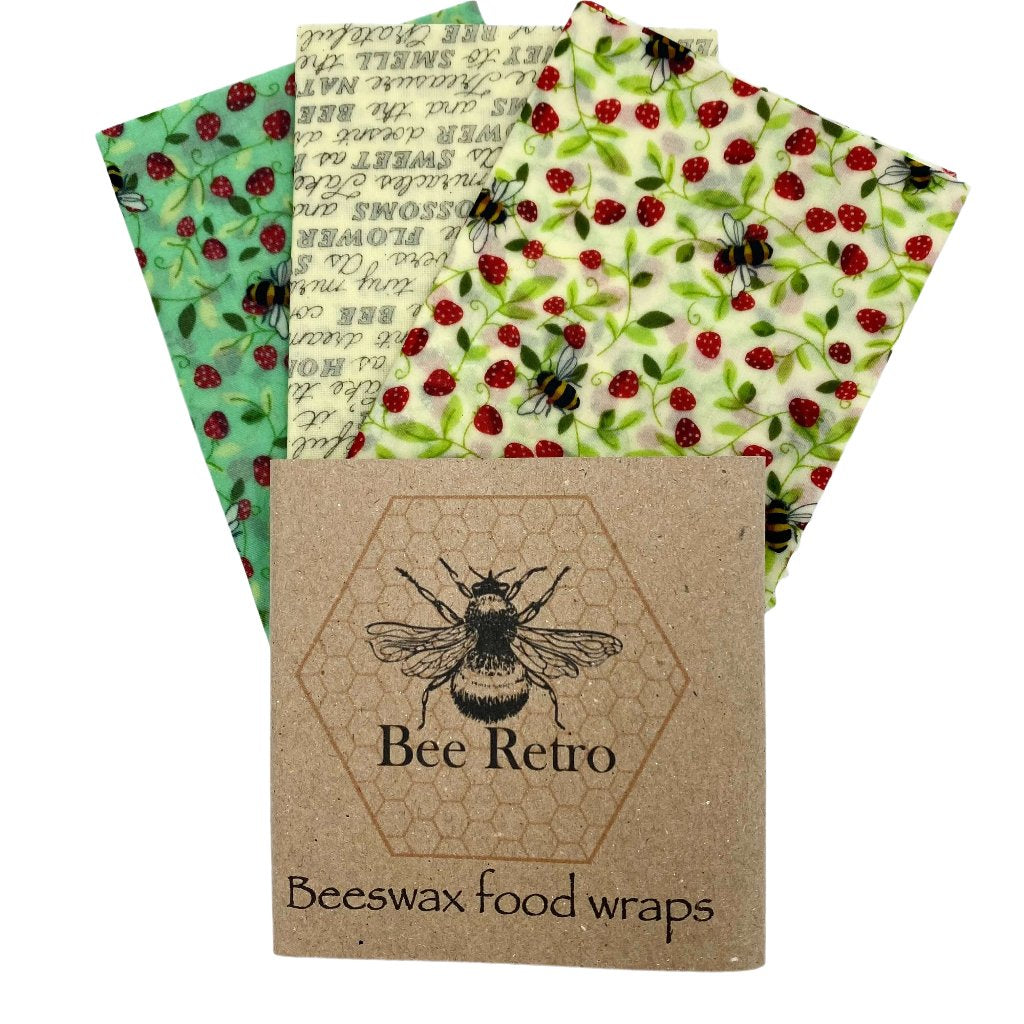 Strawberry Bee, Eco Friendly Beeswax Wraps-6