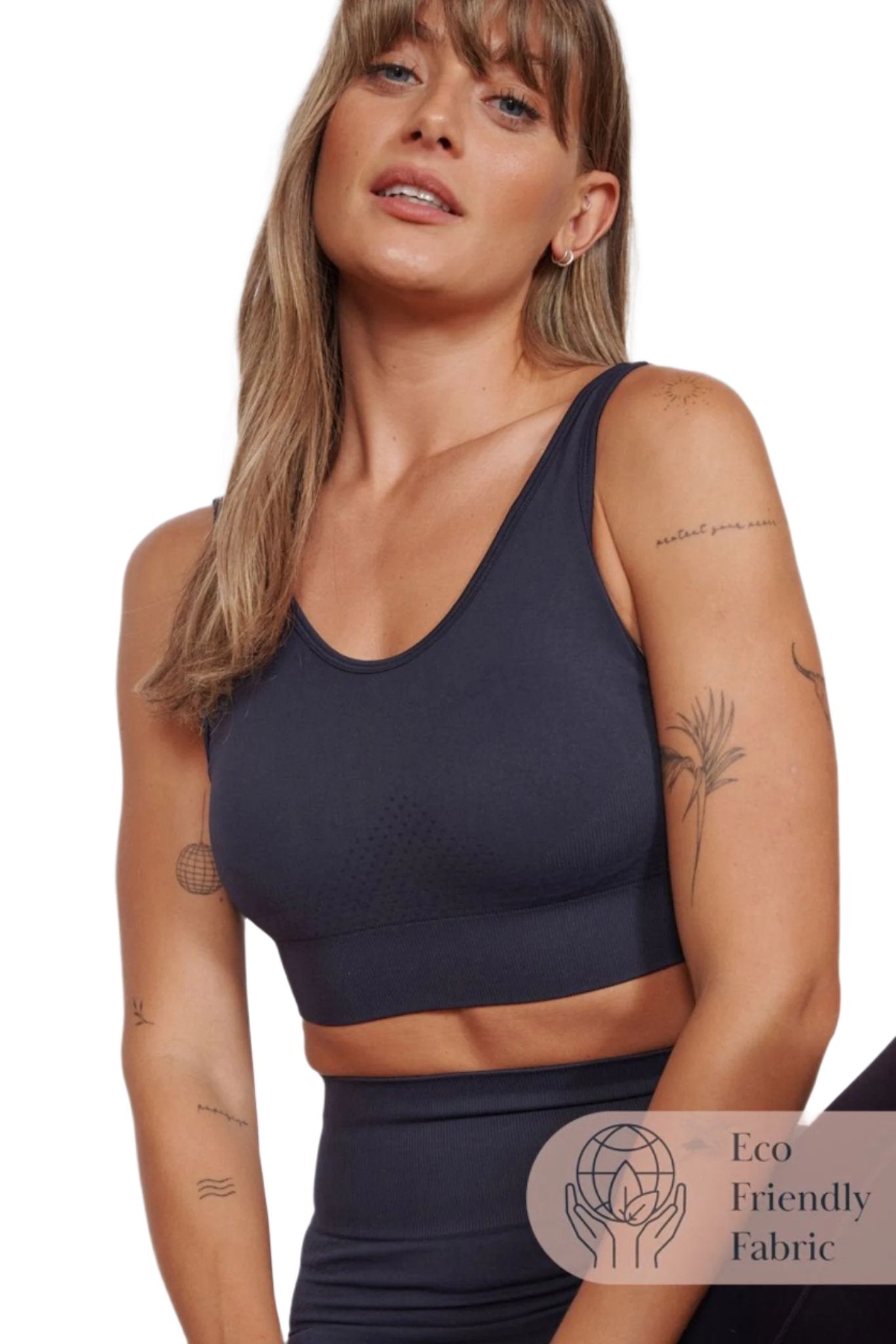 Alice Petite Navy Seam Free Sports Bra-0